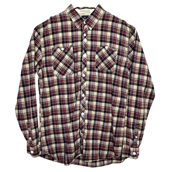 Scotch & Soda Other - Scotch & Soda XXL Mens Plaid Cotton Linen Shirt Long Sleeve Button‎ Up Pockets